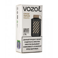 Электронная сигарета Vozol Gear 8000 Смузи Персик Манго (Возол Гир 8000)